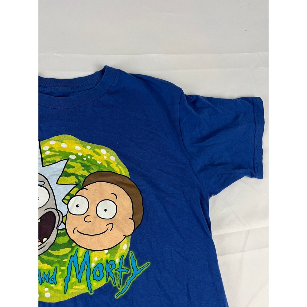 Rick and Morty Adult Swim Graphic T‎ Shirt Blue Size M Cartoon Network 2017